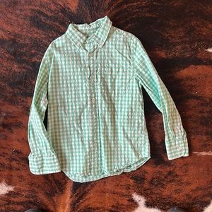 Gingham green button up size 8